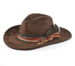 Sombrero Fedora de Gamuza Unisex Estilo Vintage Jazz - Image 4