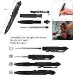 Bolígrafo táctico militar, bolígrafo de autodefensa profesional, bolígrafo rompecristales de emergencia-acero de tungsteno, herramienta de escritura con 6 recambios - AliExpress 18 - Image 6
