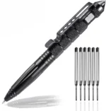 Bolígrafo táctico militar, bolígrafo de autodefensa profesional, bolígrafo rompecristales de emergencia-acero de tungsteno, herramienta de escritura con 6 recambios - AliExpress 18