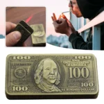 Encendedor de butano de metal en relieve de dólares, encendedor de antorcha recargable de metal a prueba de viento para cigarros, hombres, adultos y adolescentes - AliExpress 15 - Image 3