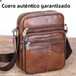 Bolso de Hombro de Cuero Genuino para Hombre, Tamaño Vertical Grande, Estilo Casual y de Negocios, Estilo Coreano, Mochila Cr...
