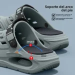 Zapatillas de verano para hombre con soporte de arco especial y perforaciones, para uso exterior, que no cansan los pies al e...