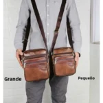 Bolso de Hombro de Cuero Genuino para Hombre, Tamaño Vertical Grande, Estilo Casual y de Negocios, Estilo Coreano, Mochila Cr... - Image 2