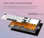 Teclado mecánico para juegos con pantalla táctil de 12,3 pulgadas, 68 teclas, USB, compacto, portátil, con pantalla dividida, para Windows, Mac y Android - AliExpress 7 - Image 4