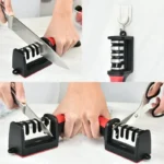 Afilador de cuchillos de 3/4 segmentos, cocina, multifuncional, de mano, piedra de afilar rápido, cuchillo de corte de tres etapas, suministros de cocina - AliExpress 15 - Image 5