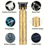Cortadora de pelo eléctrica profesional T9 para hombres, Máquina para cortar cabello recargable, afeitadora de peluquero, removedor de corte de pelo - Image 3
