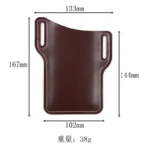Funda de teléfono movil para hombre, para llevar al cinturon, fabricado en cuero, con pespunte a la vista, calidad y funcionalidad - Image 6