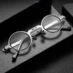 Gafas de lectura HD plegables portátiles, gafas redondas retro ultraligeras para hombres y mujeres - AliExpress 200000297 - Image 2