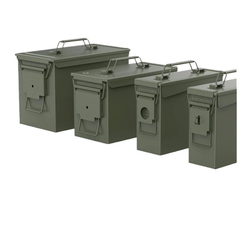 Sd411a8ca9ee947e5be4afb784afb588fK.webp Caja de munición multifunción de acero, caja de seguridad impermeable, almacenamiento de objetos de valor de munición, tornillos de bloqueo de lata bloqueables - AliExpress 34 - Image 1