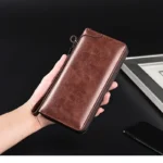 Cartera larga con cremallera para hombre, Cartera de cuero Pu de alta calidad para hombre, bolso de mano de negocios con bloqueo RFID, tarjetero, monedero para hombre - AliExpress 1524 - Image 5