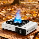 Estufa de gas portátil para exteriores, adecuada para acampar, hacer barbacoas, hacer senderismo, cocinar en el patio trasero y uso doméstico. Anillo cortavientos no incluido. - Image 2