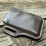Funda de teléfono movil para hombre, para llevar al cinturon, fabricado en cuero, con pespunte a la vista, calidad y funcionalidad - Image 4