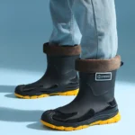 Botas de Trabajo para Hombre, Forradas de Felpa, Desmontables, Impermeables, Antideslizantes, Resistentes al Desgaste, para E... - Image 4