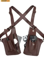 Bolsa de Pesca Táctica HOMEFISH con Doble Correa para el Hombro, Impermeable, de PU, con Múltiples Bolsillos, Anti-Robo, Multiusos