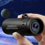 Telescopio Monocular HD de 2000x25 para exteriores, Mini telescopio portátil para teléfono móvil con soporte, telescopios para acampar, cazar y observación de aves - AliExpress 18