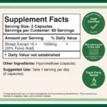 Shilajit Resin Supplement, Double Wood, 1000 mg, 120 Capsules - Image 3