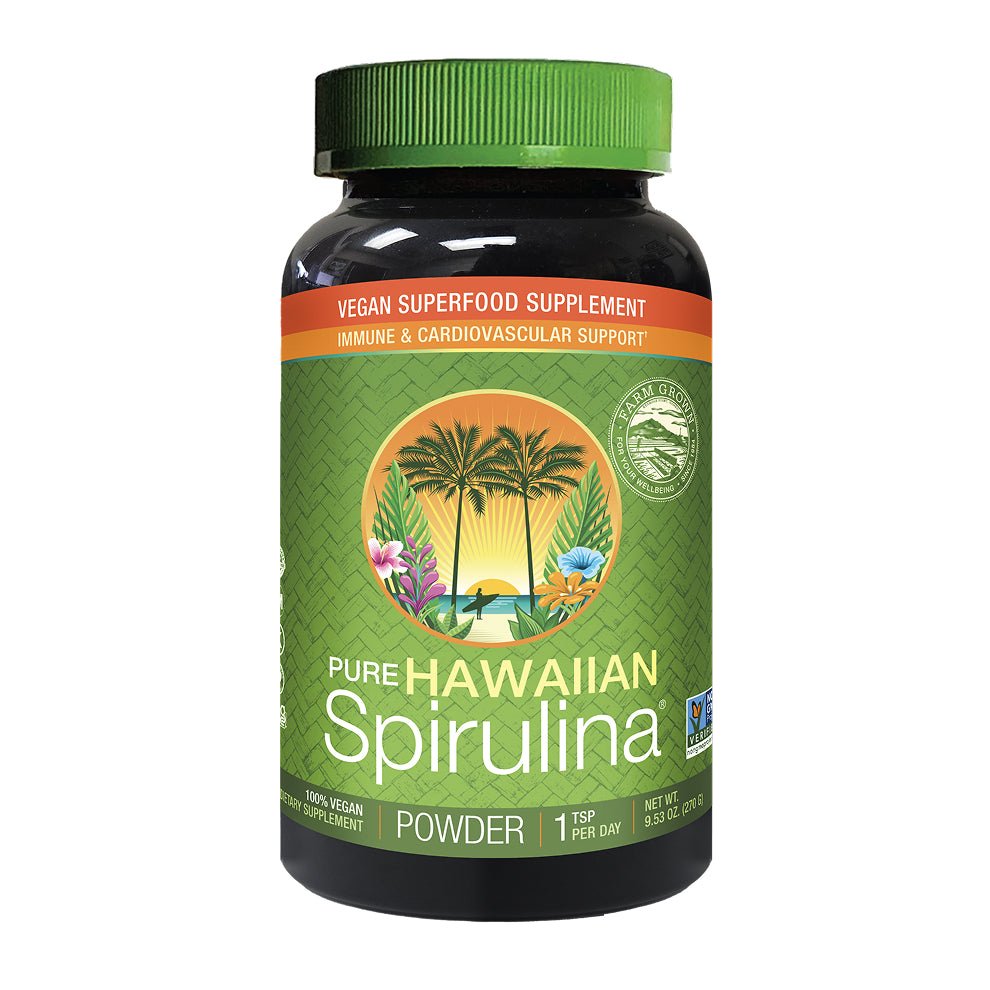 Spirulina_9.53oz_1.jpg Hawaiian Spirulina, Nutrex Hawaii, Powder 9.53 oz, Servings 90 - Image 1
