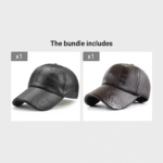 Gorra de béisbol de cuero PU de alta calidad para hombre, cierre ajustable con broche - Diseño retro JAM 1993 en relieve, gorra casual negra, adecuada para Navidad y actividades al aire libre, la misma gorra de béisbol ajustable para mujer - Image 4