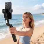 Q31 Estabilizador Palo Selfie Anti-Vibración Retráctil Trípode de Disparo de Teléfono Gimbal de Un Solo Eje Estabilizador de Teléfono