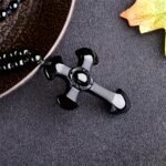 Collar con Cruz de Obsidiana Negra y Colgante de Amuleto de la Suerte | Estilo Boho, Cuentas de Zirconia Sintética, Adecuado para Hombres y Mujeres, Ideal para Uso Diario y Ocasiones de Regalo - Image 5