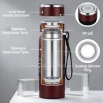 Gran capacidad / 35.50 oz, aislamiento de doble capa de acero inoxidable 316 | Apto para bebidas frías y calientes | Cuerpo completamente metálico para robustez y durabilidad | Mantiene las bebidas frías/calientes hasta 12 horas | Asa de transporte portátil | Ideal para coche, exteriores y - Image 11