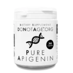 Apigenin Supplement, DoNotAge, 60 Capsules, Apigenin supplement commonly used in research exploring cellular signalling pathways, including CD38 regulation and NAD+ metabolism, supporting cellular health and longevity mechanisms.