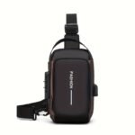 Mochila Antirrobo para Motocicleta con Candado, Bolso Convertible de Bandolera, Cierre de Cremallera y Compartimento Antirrobo, Correa de Hombro Ajustable - Ideal para Viajes, Desplazamientos y Motociclismo - Opciones de Tamaño Grande/Pequeño - Bolso de Bandolera Seguro para Hombres, Bolso Urbano - Image 9