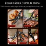 Tijeras de Cocina Profesionales Duraderas - Tijeras de Chef de Acero Inoxidable Afiladas con Hojas de Precisión, Agarre Antideslizante - Ideales para Cocinar, Asar a la Parrilla, Aves, Carne y Verduras - Adecuadas Tanto para Cocinas Comerciales Como Domésticas - Diseño Fácil de Limpiar - Image 8
