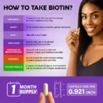 Biotin Vitamins with Collagen & Keratin Supplement, Nutra Harmony, 25000 mg, 60 Capsules - Image 6