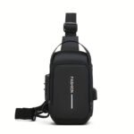 Mochila Antirrobo para Motocicleta con Candado, Bolso Convertible de Bandolera, Cierre de Cremallera y Compartimento Antirrobo, Correa de Hombro Ajustable - Ideal para Viajes, Desplazamientos y Motociclismo - Opciones de Tamaño Grande/Pequeño - Bolso de Bandolera Seguro para Hombres, Bolso Urbano - Image 3