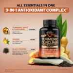 Turmeric Curcumin Supplement with Ginger & Black Pepper, Nutra Harmony: Highly Bioavailable & Extra Strength - Image 5