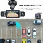 Cámara de tablero para coche de 4 canales 1080P delantera, 720P izquierda/derecha/trasera - Pantalla LED, control por botón pulsador, batería de litio recargable, monitor de aparcamiento 24/7, cámara de visión trasera, monitor de cámara de visión trasera | Accesorios modernos para coche | Cámara con - Image 3