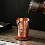Vasos de cobre puro para beber, vasos de agua ayurvédicos martillados a mano, para Moscow Mule, cócteles y whisky, perfectos para bares, hogar 14.2 oz - Image 2