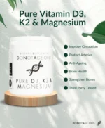 Vitamin D3, K2 & Magnesium, Pure Supplement - Image 2