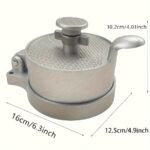 1 pieza de máquina de prensa de hamburguesas ajustable YUMIPLUS - Máquina de picar carne manual portátil para hamburguesas gruesas, 3 cabezas intercambiables con asas ergonómicas, herramienta de cocina de aluminio duradera para uso en el hogar y al aire libre, accesorios para hamburguesas, diseño amigable para el usuario, picado de carne eficiente - Image 2