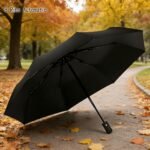 Paraguas Auto Plegable Doble Varilla Resistente al Viento Compacto Duradero Viaje Accesorio de Desplazamiento Tela de Alta Densidad Regalo Portátil para Vacaciones Apertura y Cierre Automático, Fácil para el Desplazamiento Diario Mini Tamaño Compacto, Ligero para Viajar Varillas de Doble Refuerzo - Image 13