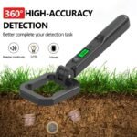 AITALK 1pc Detector de Metales Plegable con Detección Total de 360°, Pantalla LCD para Detectar Objetos a Diversas Distancias, Funciones de Sonido, Vibración y Alarma, Sin Necesidad de Ajuste, Fácil de Operar, Equipado con un Indicador de Bajo Voltaje