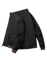 Chaqueta Reversible de Manga Larga con Solapa para Hombre, Estilo Utilitario, Holgada, Casual, con Cremallera, Abrigo Fácil, Cuello Alto, Ropa para Otoño Invierno - Image 8