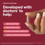 Digestive Enzymes, Phisician's Choice, 150 mg, 30 Capsules. - Image 3