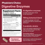 Digestive Enzymes, Phisician's Choice, 150 mg, 30 Capsules. - Image 2