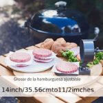 1 pieza de máquina de prensa de hamburguesas ajustable YUMIPLUS - Máquina de picar carne manual portátil para hamburguesas gruesas, 3 cabezas intercambiables con asas ergonómicas, herramienta de cocina de aluminio duradera para uso en el hogar y al aire libre, accesorios para hamburguesas, diseño amigable para el usuario, picado de carne eficiente - Image 4
