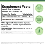 GABA Supplement, Double Wood, 1000 mg, 60 Capsules - Image 2