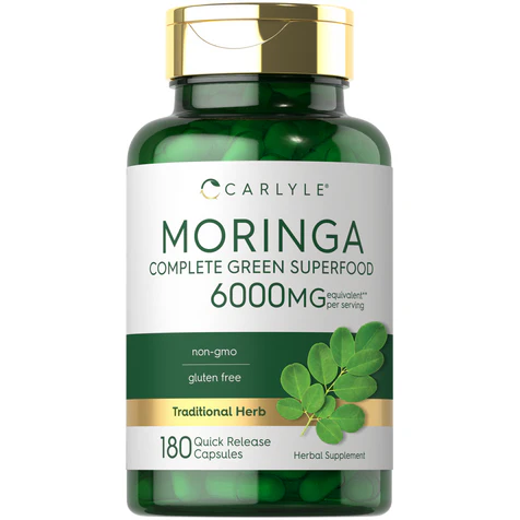 moringa-carlyle-6000-mg-180-capsulas.webp Moringa Oleifera, 180 Capsules, Carlyle, 6000 mg, 180 Capsules - Image 1