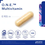 O.N.E.™ Multivitamin, Pure Encapsulations, Complete multivitamin with added support for healthy brain, heart, and nerve function, 30 Capsules - Image 3