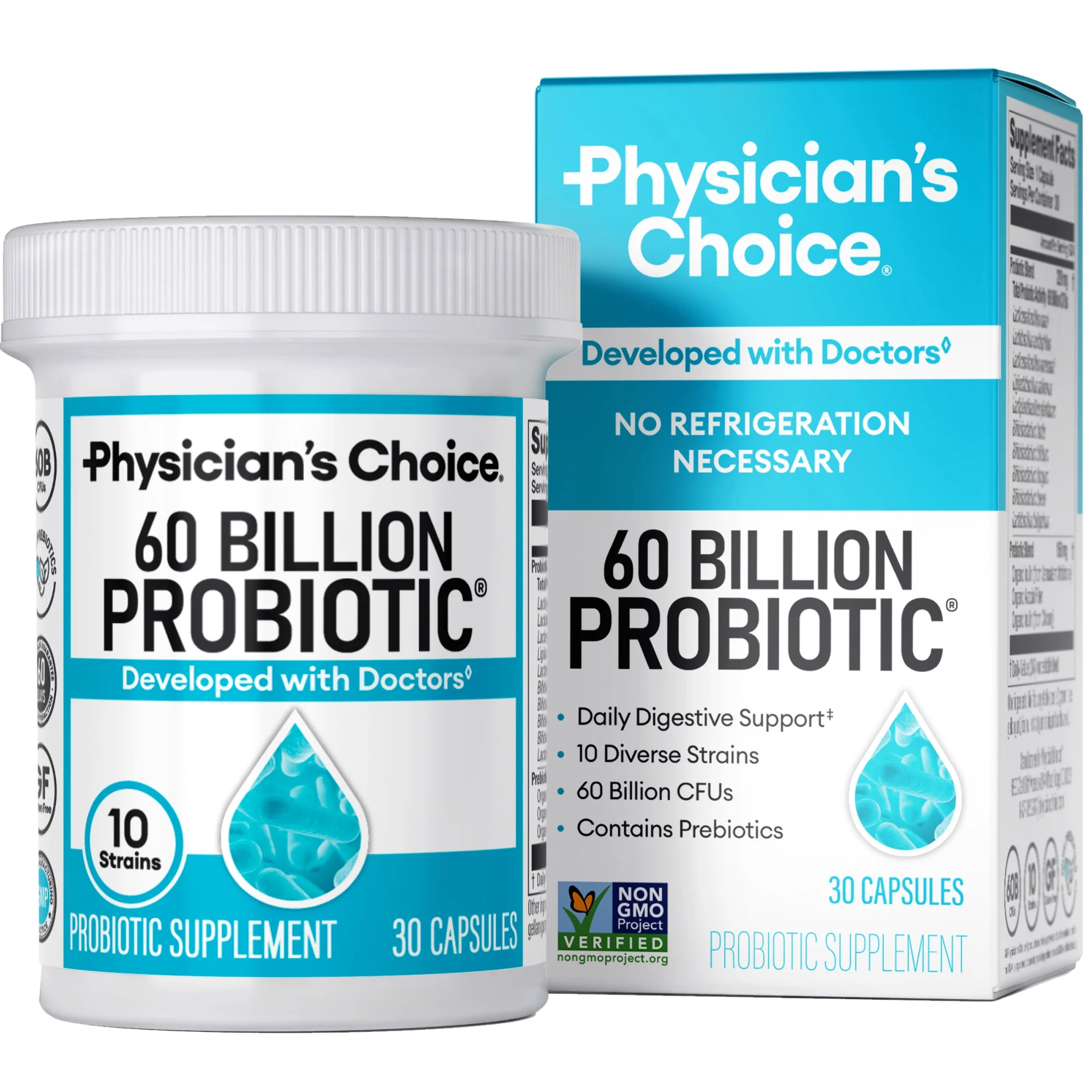 physicians-choice-probioticos-150-mg-30-capsulas-frente.webp Physician's Choice 60 Billion Probiotic, 150 mg, 30 capsules, support digestion, promote regularity, and balance your microbiome. - Image 1