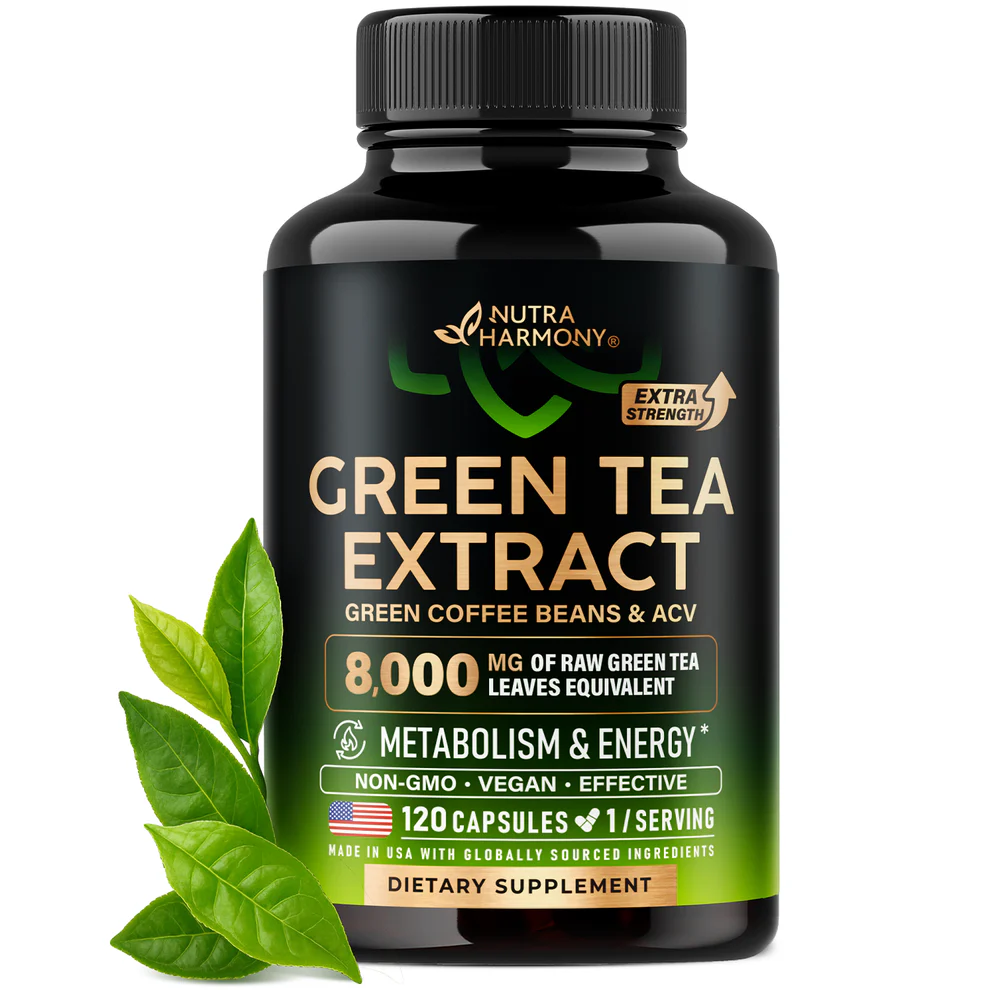 te-verde-extracto-8000-mg-120-capsulas.webp Green Tea Extract, Nutra Harmony, 8000 mg, 120 Capsules - Image 1