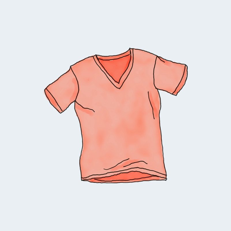 vneck-tee-2.jpg Dummy-Neck T-Shirt - Image 1