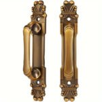 2 tiradores de puerta de metal europeo vintage - Manijas de gabinete de aleación de aluminio pulido con accesorios de instalación incluidos - Image 4