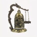 Campana decorativa de dragón de bronce chino antiguo hecha a mano, decoración china de Feng Shui para escritorio, hogar y dormitorio, un adorno de amuleto de la suerte - Image 2