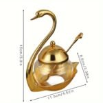 1P Tarro de Azúcar de Vidrio Cisne, Tarro de Condimentos de Cocina, Tarro de Sal, Tarro de Saborizantes, Caja de Condimentos para Restaurante, Tarro de Azúcar para Cafetería, Ideal para Regalos o Accesorios de Boda, Adornos para Mesa del Hogar - Image 7